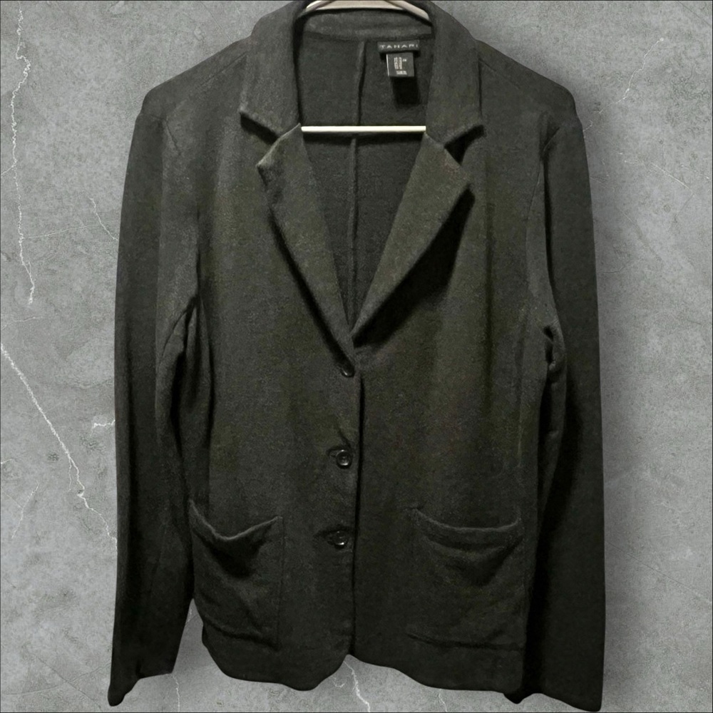 Tahari Gray Blazer Jacket